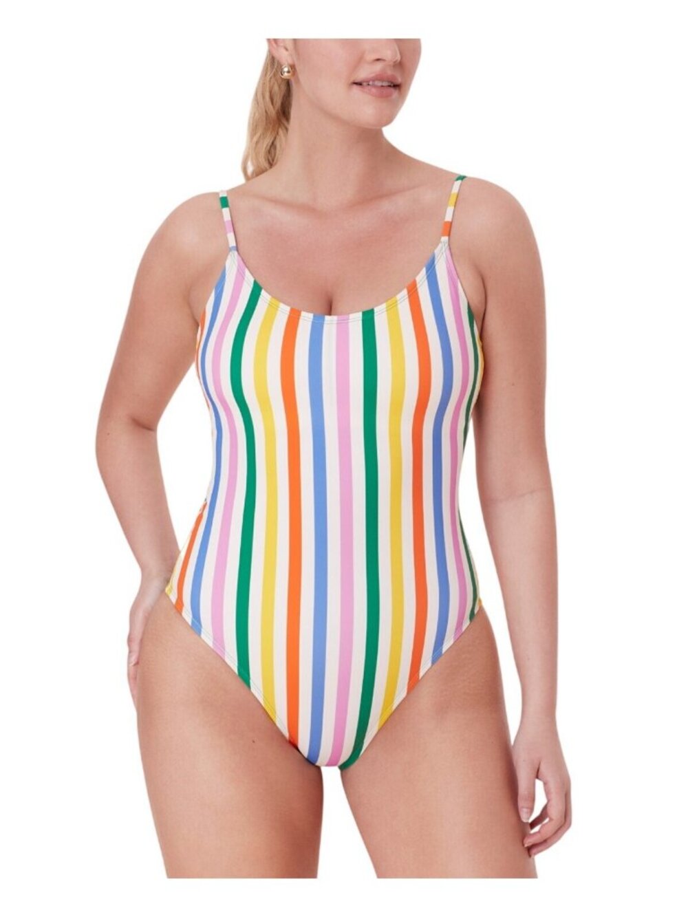 Andie Multi-Color Vertical Stripe One-Piece Swimsuit